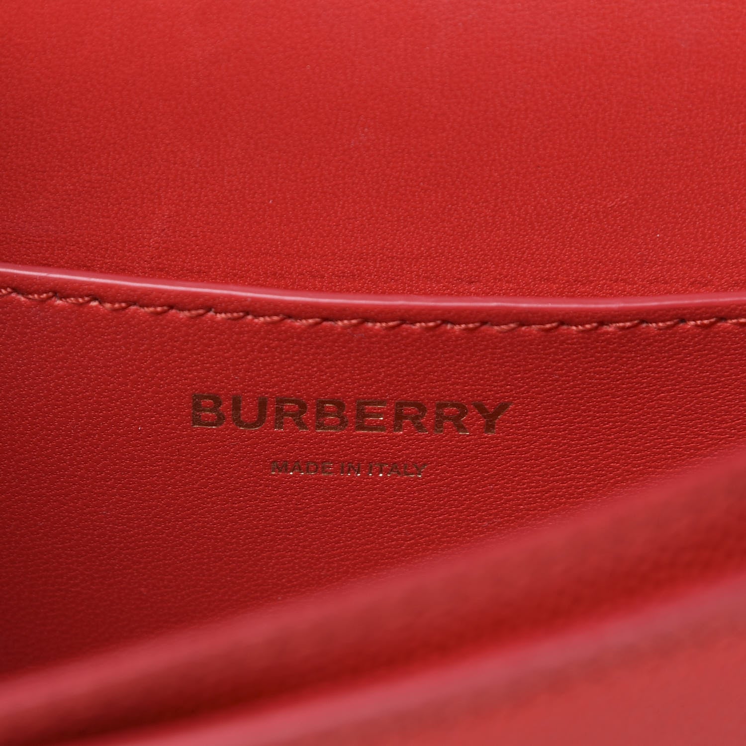 Burberry Grainy Calfskin Small TB Bag Bright Red 6 of 9
