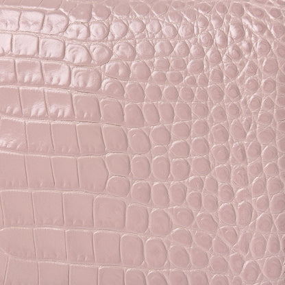 Saint Laurent Calfskin Crocodile Embossed Medium Classic Monogram Kate Tassel Satchel Powder Pink 9 of 11