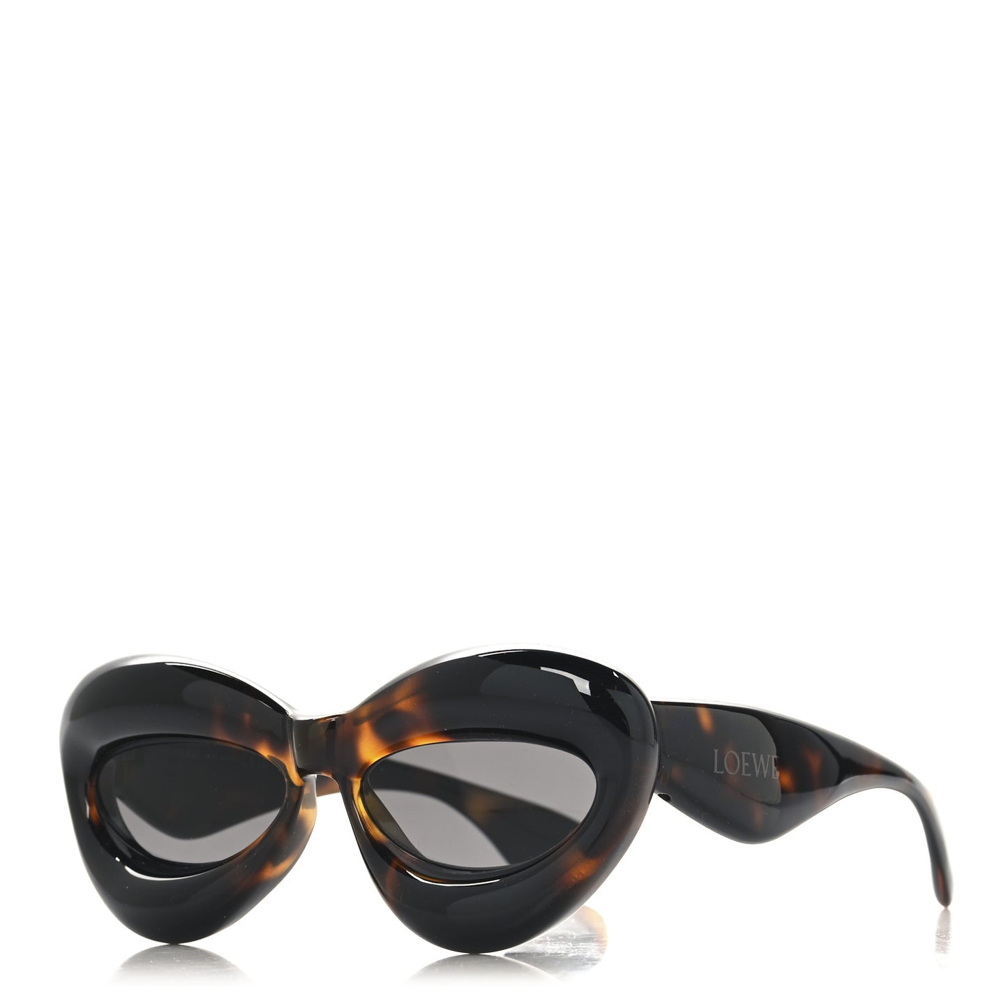 Acetate Inflated Cat-Eye Sunglasses Tortoise