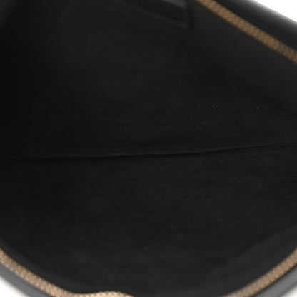Christian Dior Calfskin Medium Diordouble Zip Pouch Black 5 of 8