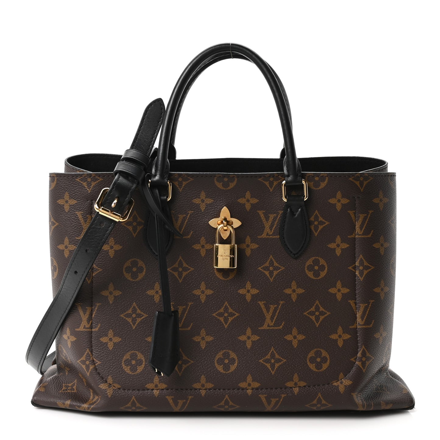 Monogram Flower Tote Black