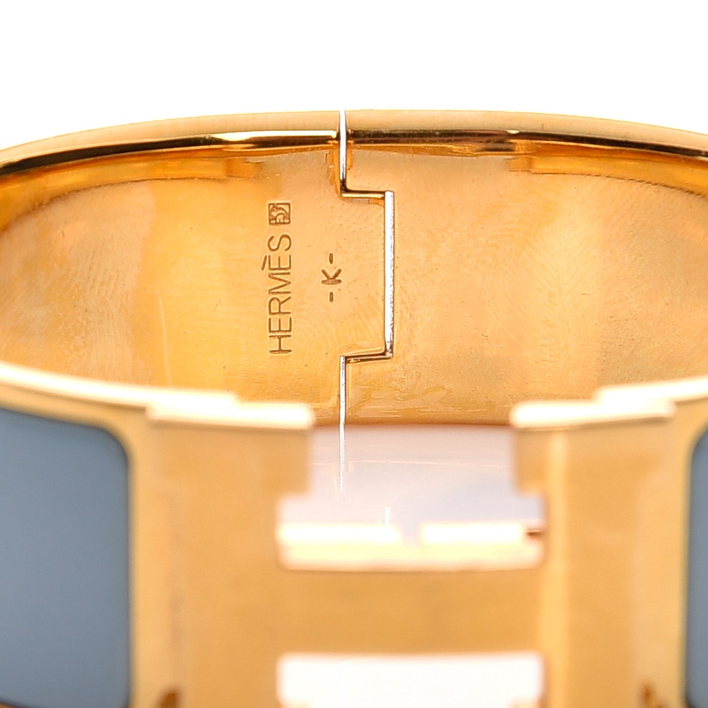 Enamel Clic Clac H Wide Bracelet PM Aigue Marine