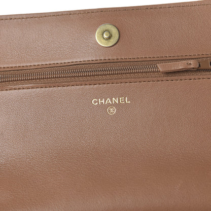 Chanel Lambskin Quilted 19 Wallet On Chain WOC Brown 8 of 11