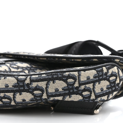 Christian Dior Oblique Mens Saddle Bag Blue 10 of 12