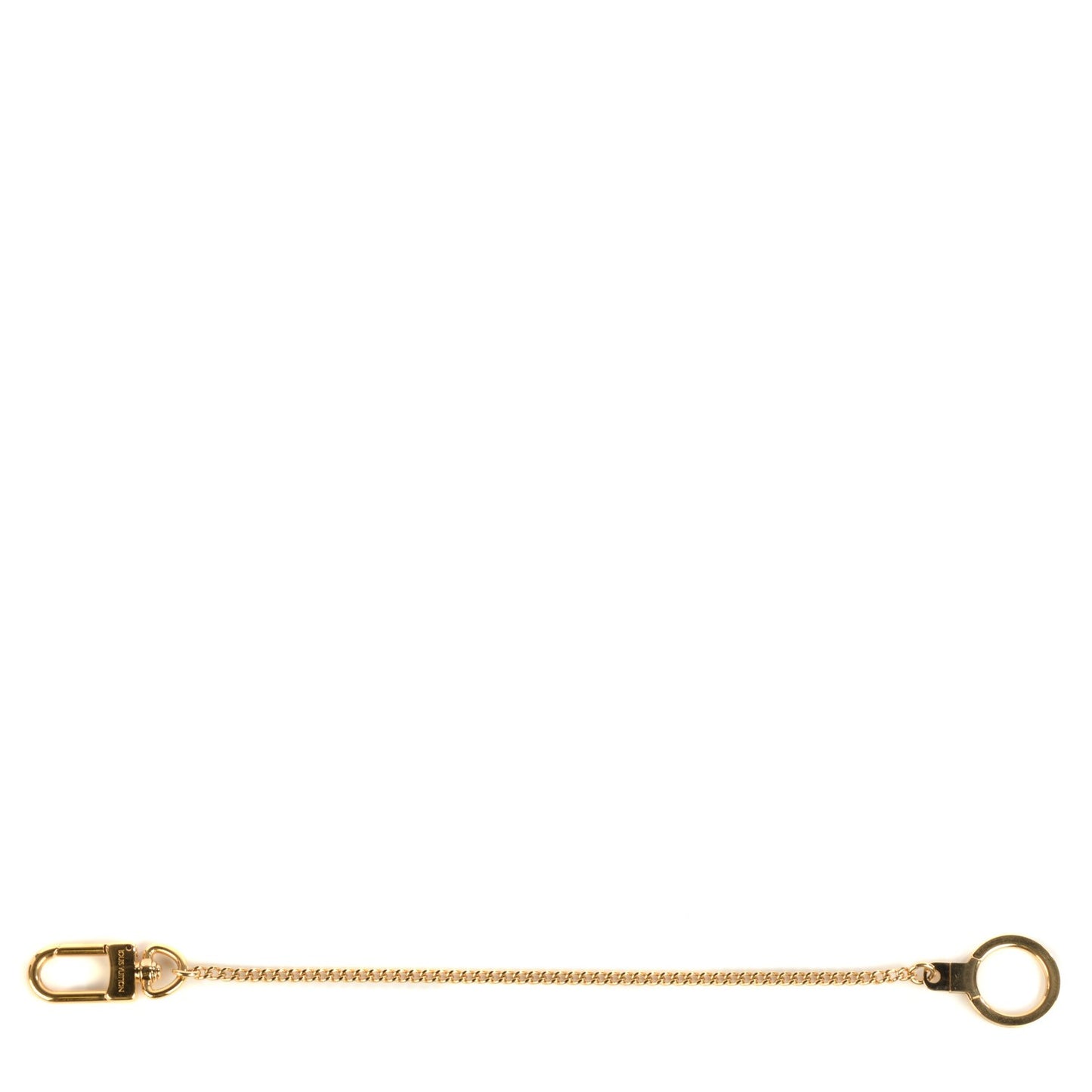 Metal Pochette Extender Key Ring Chain Gold