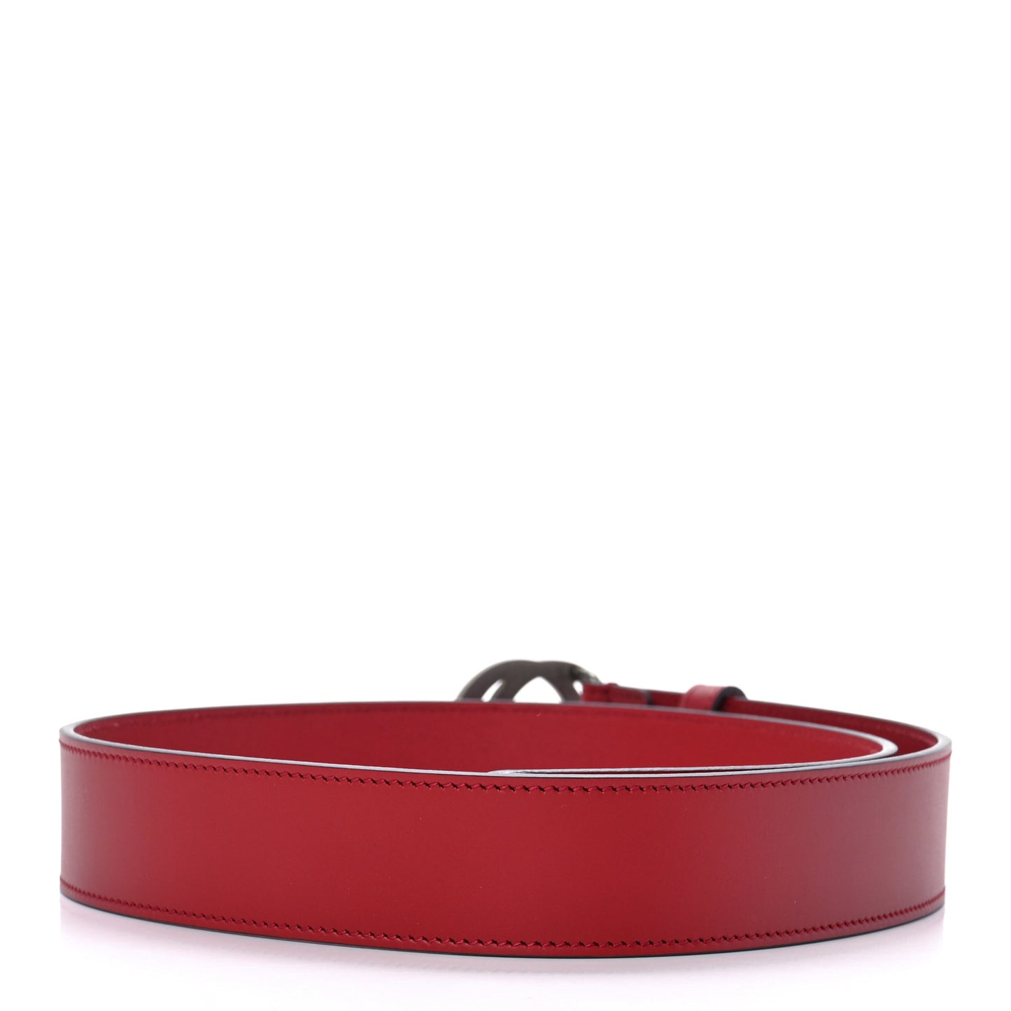 Selleria Calfskin Mens Interlocking G 37mm Belt 85 34 Rosso