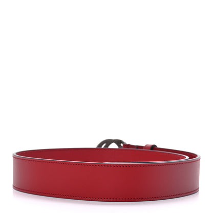 Gucci Selleria Calfskin Mens Interlocking G 37mm Belt 85 34 Rosso 2 of 4