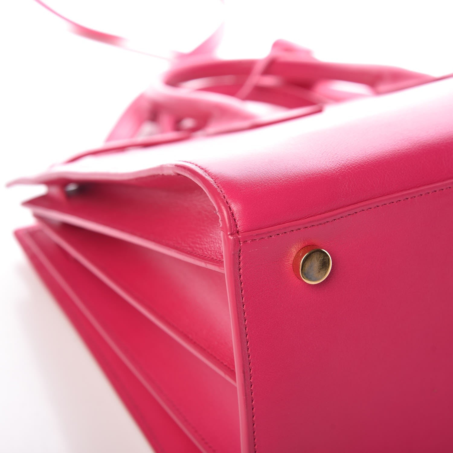 Saint Laurent Calfskin Small Sac De Jour Lipstick Fuchsia 13 of 14