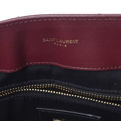 Saint Laurent Calfskin Y Quilted Monogram Medium Loulou Chain Satchel Palissandre 6 of 10