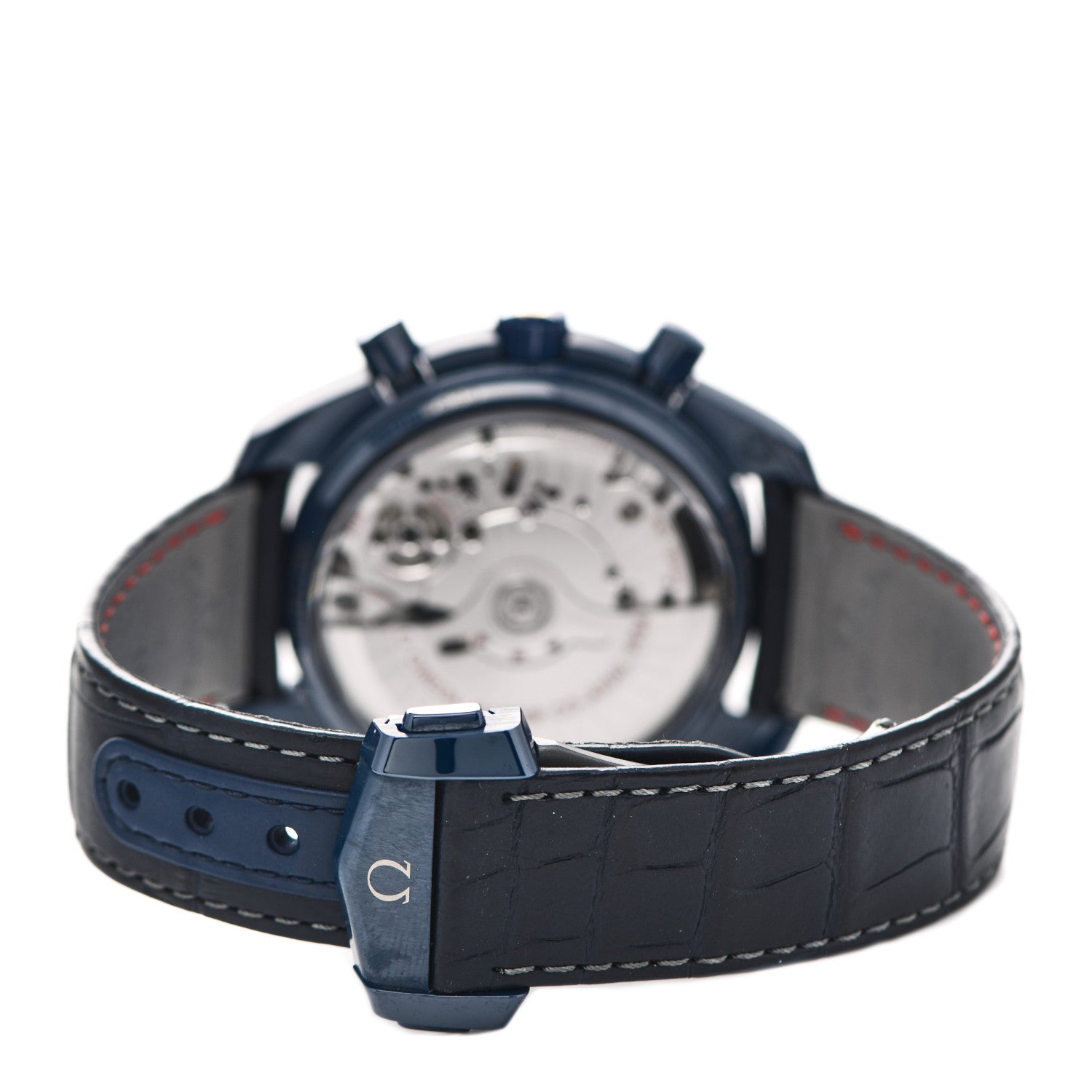 Omega Ceramic Titanium Crocodile 44mm Speedmaster Co-Axial Master Chronometer Blue Side of the Moon Automatic Watch Blue Aventurine 304.93.44.52.03.002 3 of 5