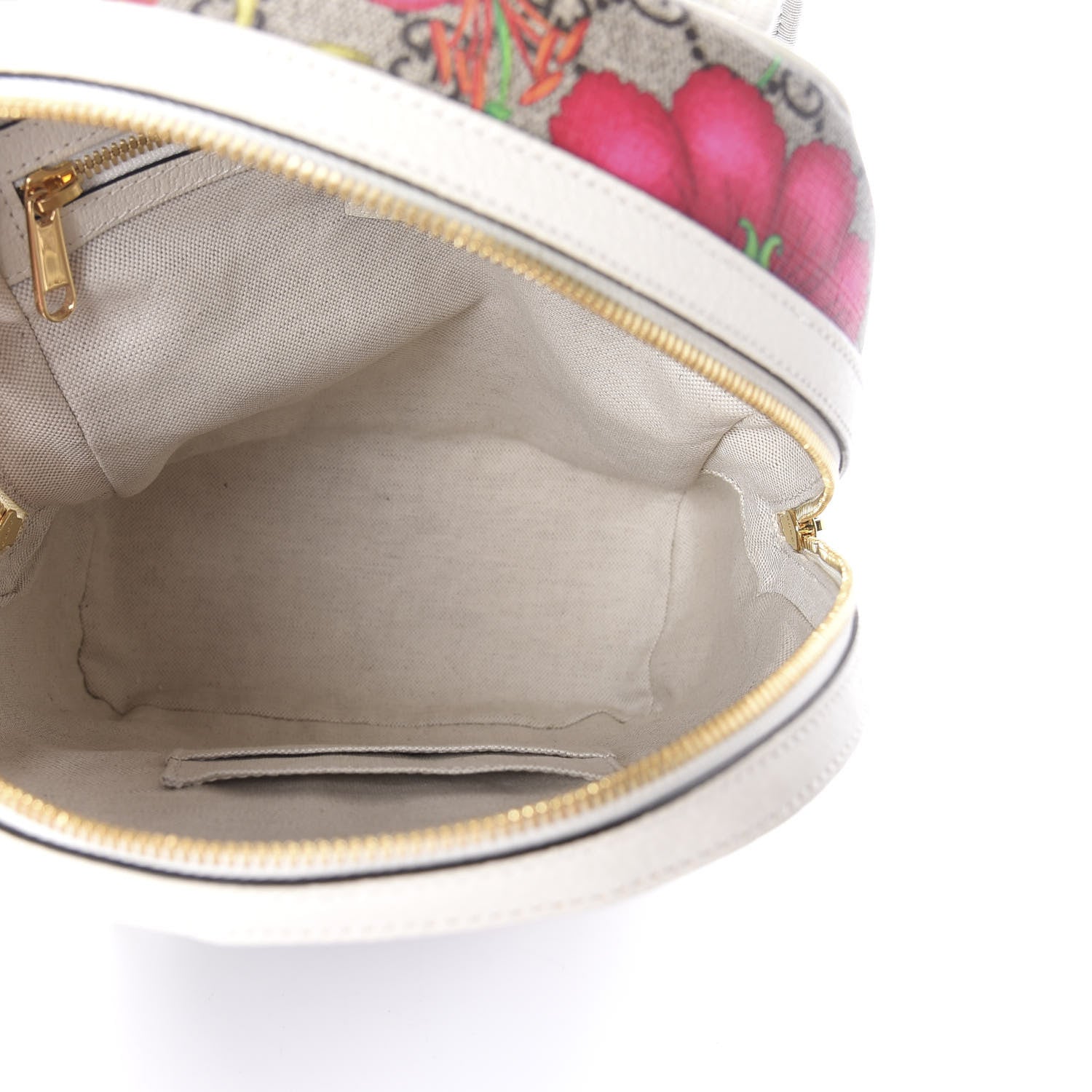 Gucci GG Supreme Monogram Flora Web Small Ophidia Day Backpack White 4 of 8