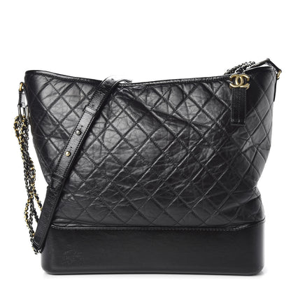 Chanel Aged Calfskin Quilted Maxi Gabrielle Hobo Black 1 of 16