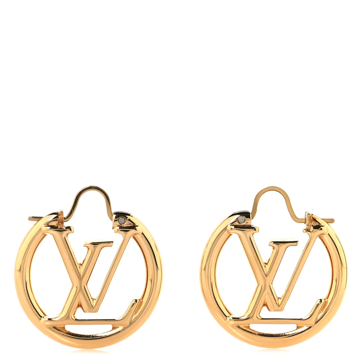 Metal Small Louise Hoop Earrings Gold