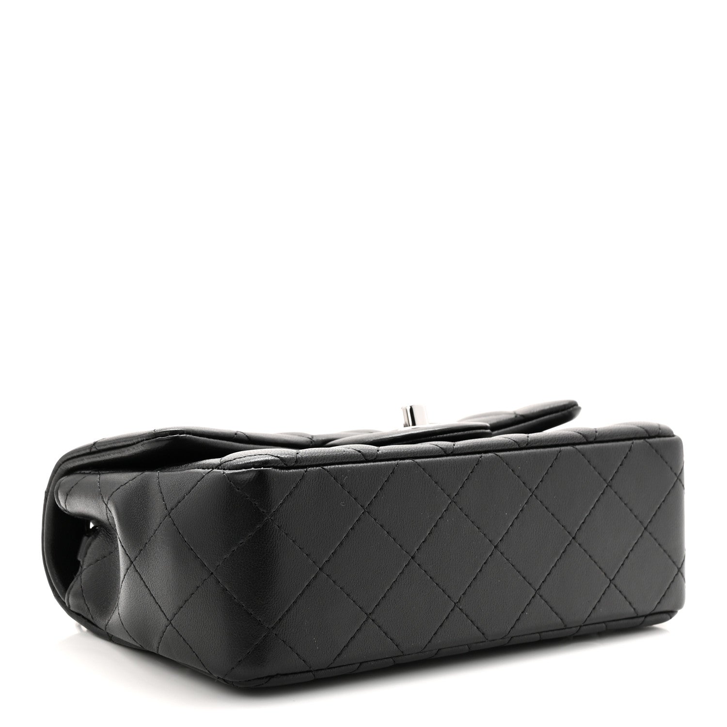 Chanel Lambskin Quilted Mini Rectangular Flap Black 4 of 11