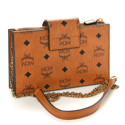 MCM Visetos Wallet on Chain Bag Cognac 3 of 9