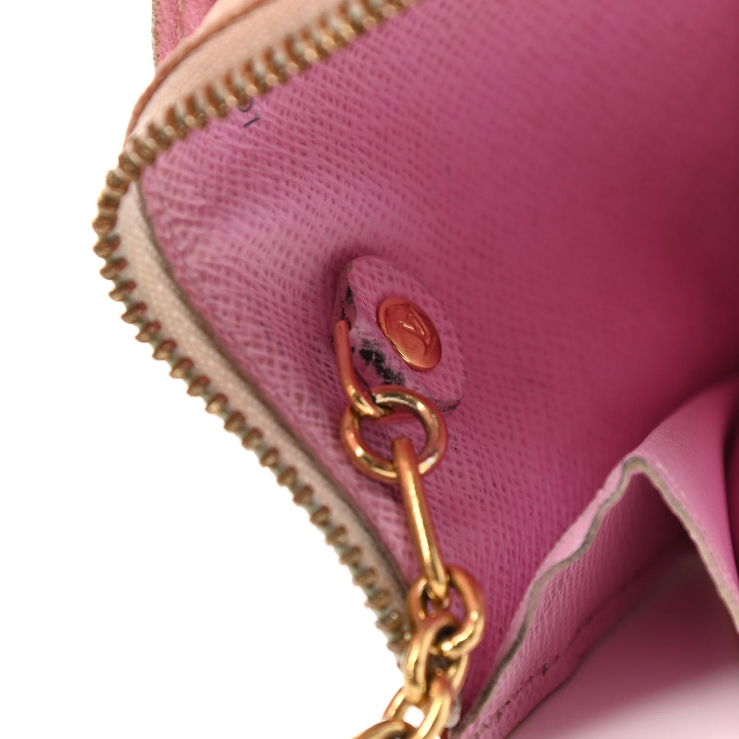 Monogram Multicolor Key Pouch White Litchi
