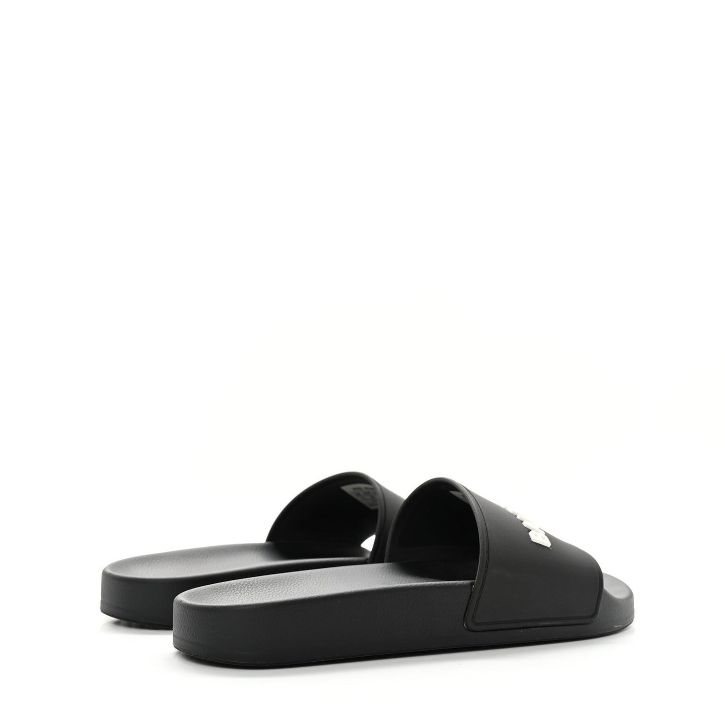 Rubber Womens Logo Pool Slide Sandals 38 Black