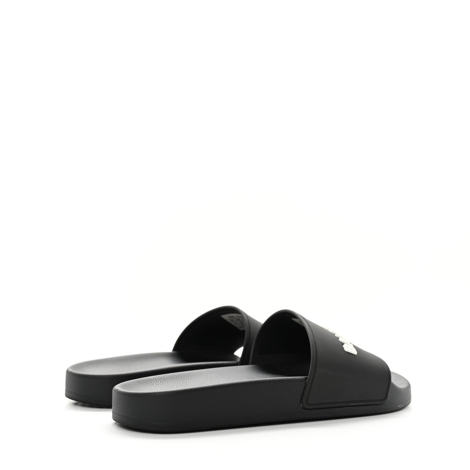 Balenciaga Rubber Womens Logo Pool Slide Sandals 38 Black 4 of 9