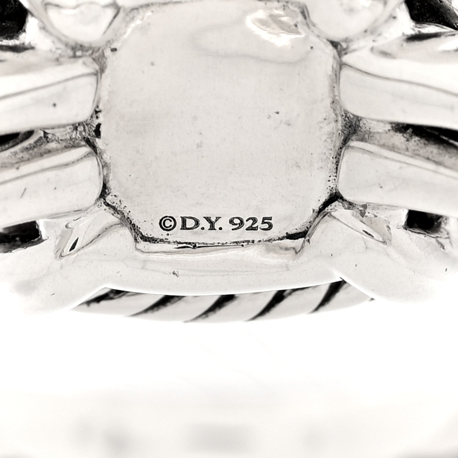 David Yurman Sterling Silver Diamond 14mm Chatelaine Pave Ring 62 10 4 of 4