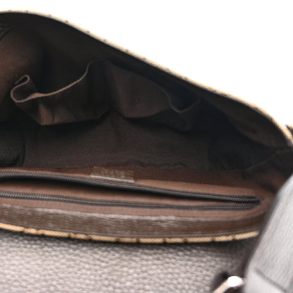 Gucci Monogram Flap Messenger Bag Beige Dark Brown 5 of 10