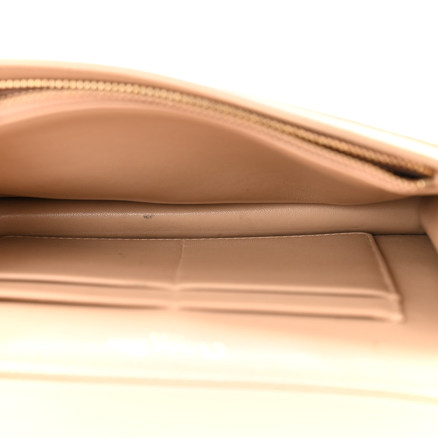 Christian Dior Grained Calfskin Diorama Wallet on Chain Pouch Nude 5 of 14