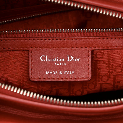 Christian Dior Lambskin Cannage Large Lady Dior Red 6 of 10
