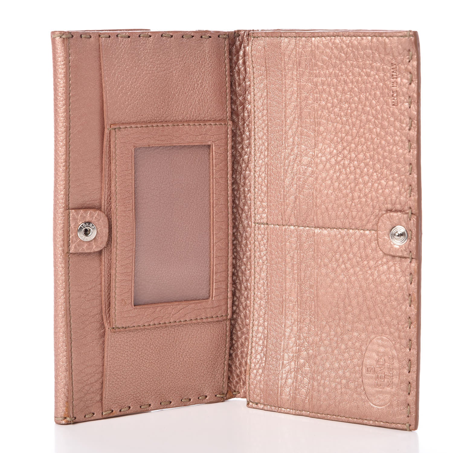 Fendi Cuoio Romano Selleria Long Wallet Bois De Rose 5 of 6
