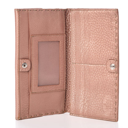 Fendi Cuoio Romano Selleria Long Wallet Bois De Rose 5 of 6