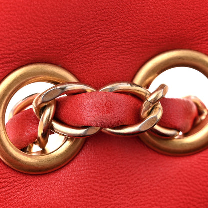 Chanel Lambskin Quilted Large Now and Forever Flap Red 11 of 14