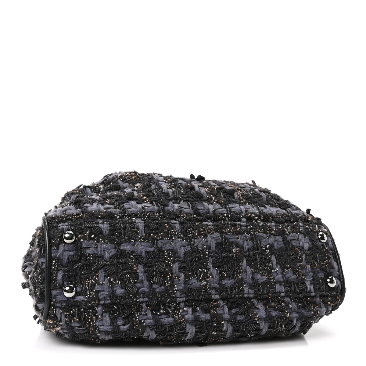 Tweed Paris NY Framed Pleated Pouch Grey