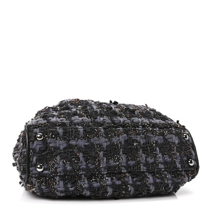 Chanel Tweed Paris NY Framed Pleated Pouch Grey 4 of 10