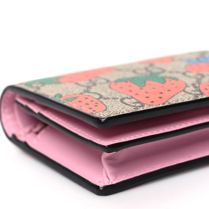 Gucci GG Supreme Monogram Strawberry Card Case 10 of 12