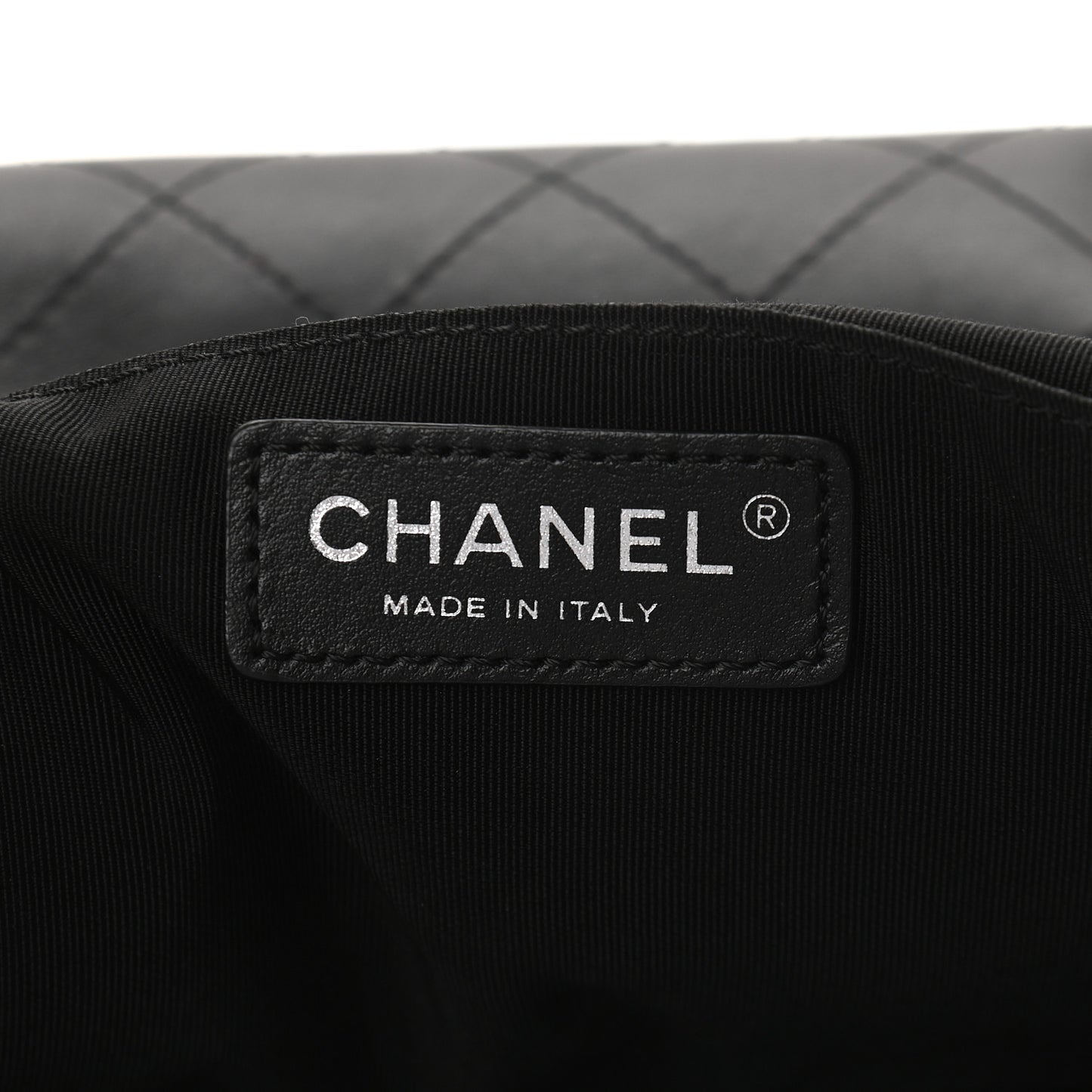 Calfskin Stitched Large Hobo Black