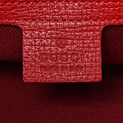 Gucci Canvas Logo Sylvie Stripe Drawstring Backpack Red 6 of 9
