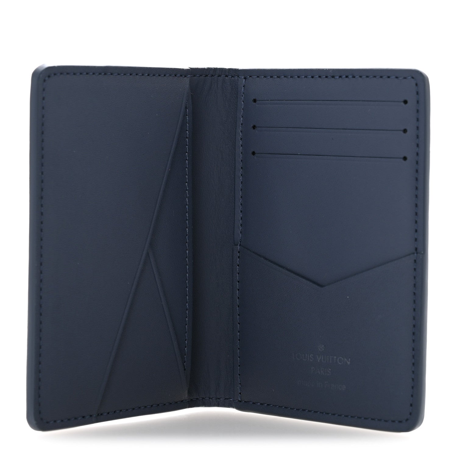 Louis Vuitton Calfskin Monogram Shadow Pocket Organizer Blue 5 of 7