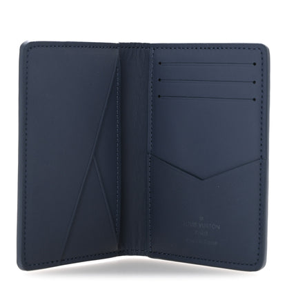 Louis Vuitton Calfskin Monogram Shadow Pocket Organizer Blue 5 of 7