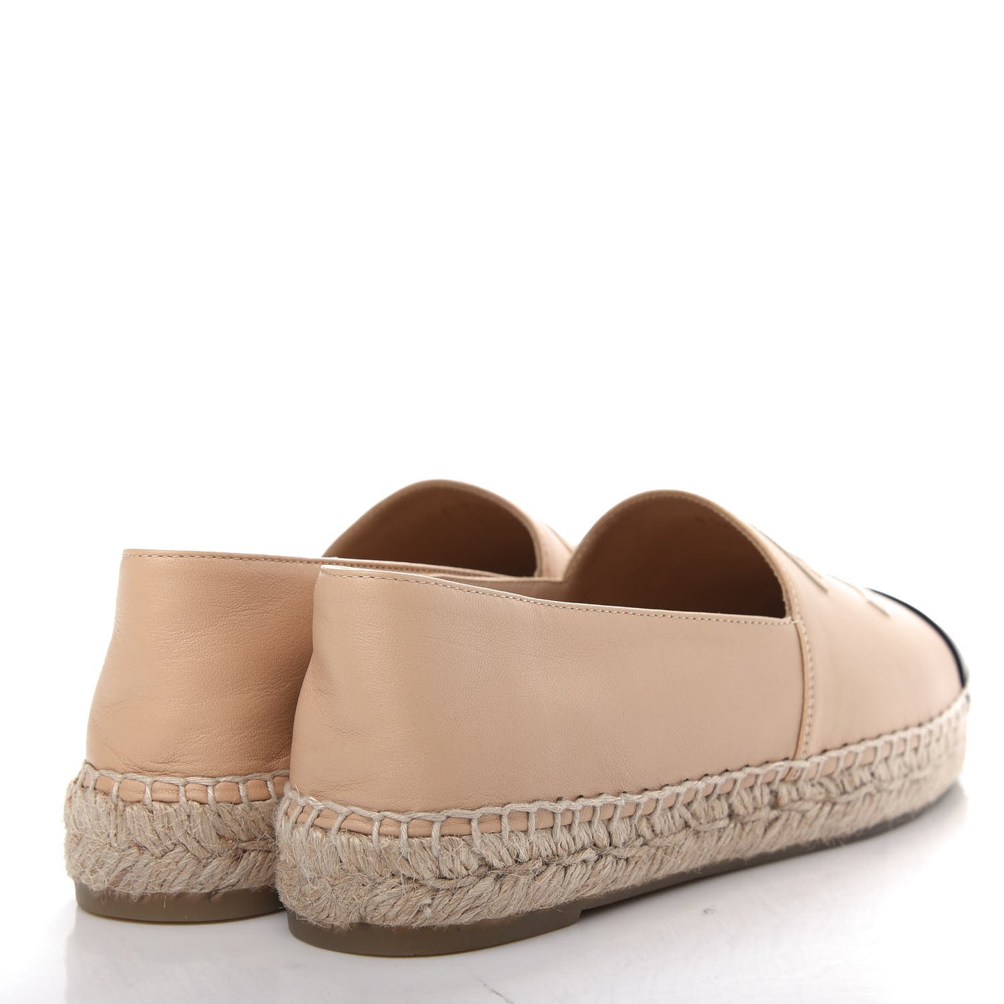 Lambskin CC Espadrilles 38 Beige Black