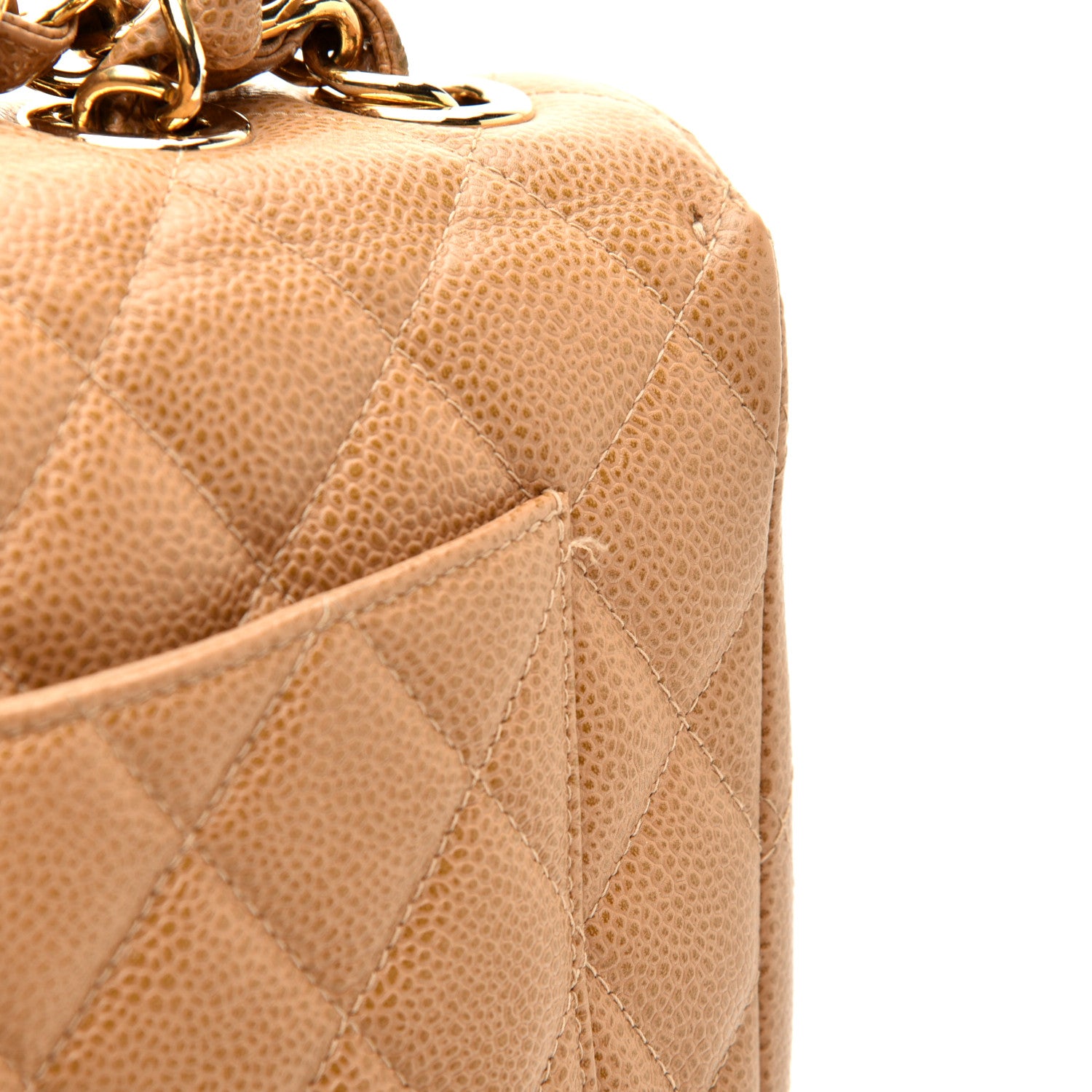 Chanel Caviar Jumbo Single Flap Beige 11 of 11