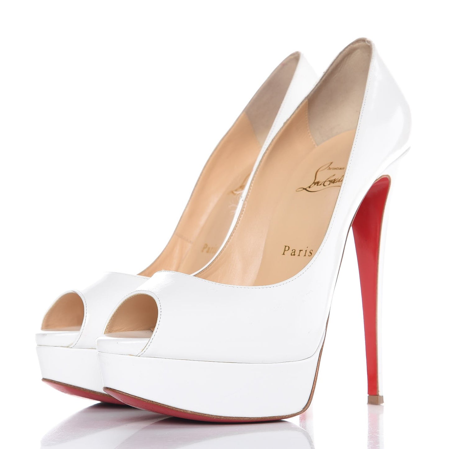Jazz Calf Lady Peep 150 Pumps 39.5 White