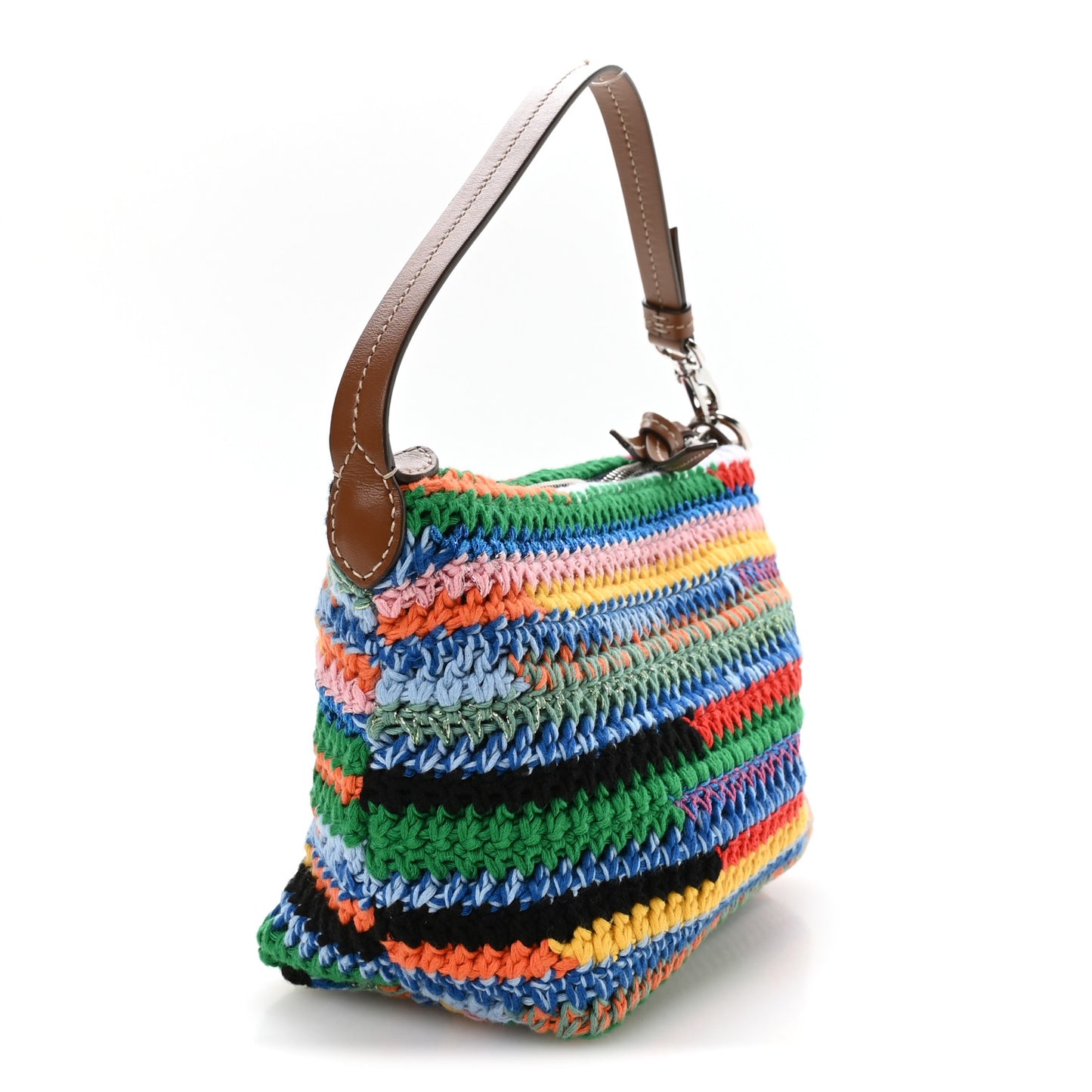Fabric Crochet Pouch Multicolor