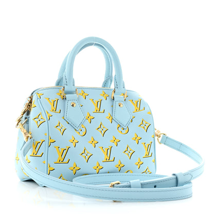 Louis Vuitton Empreinte Monogram Speedy Bandouliere 20 Baby Blue 3 of 11