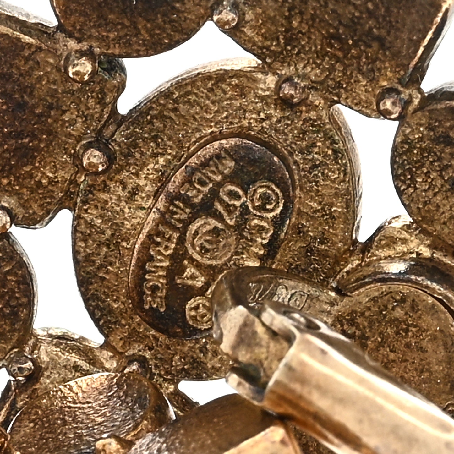Gripoix CC Drop Earrings Gold