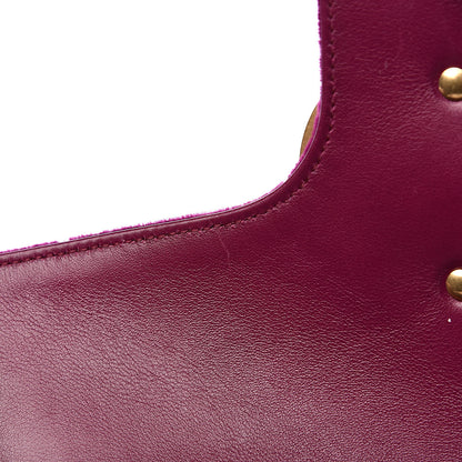 Gucci Velvet Matelasse Medium GG Marmont Shoulder Bag Fuchsia Violet Cyclamen 11 of 13