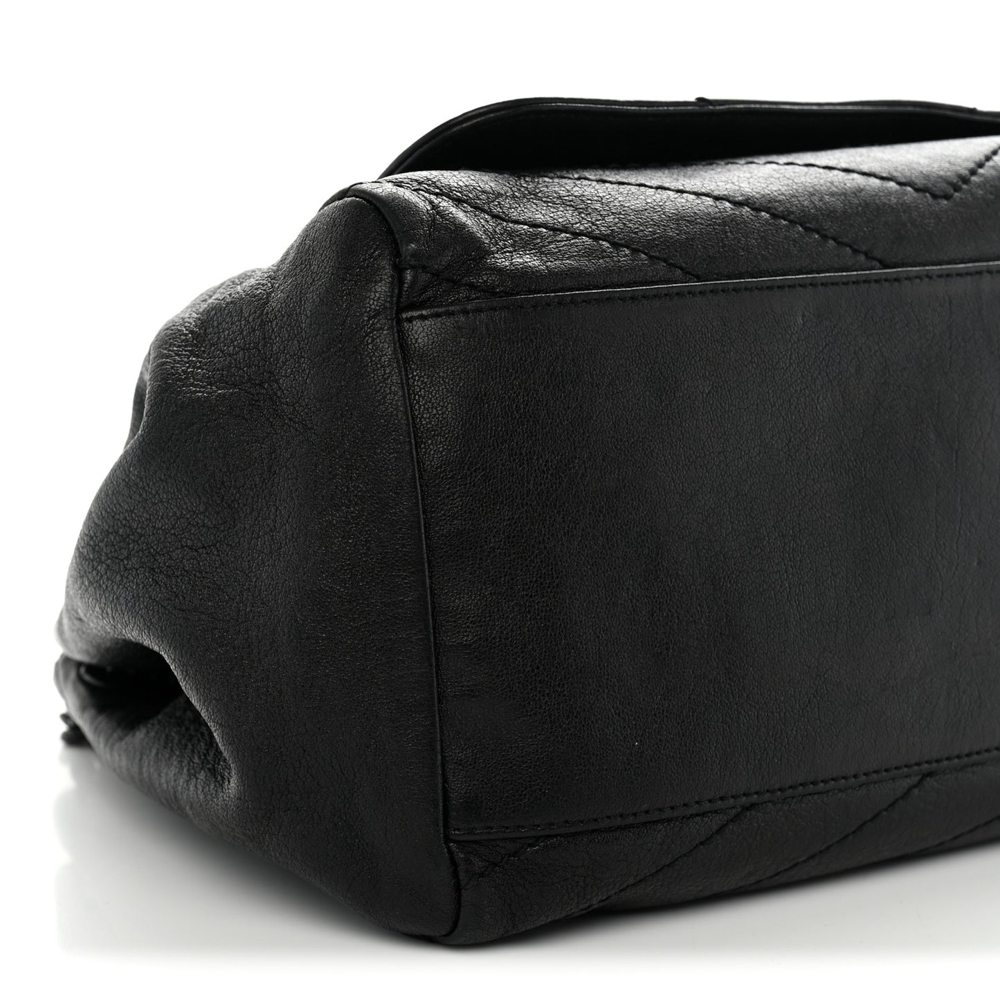 Vintage Lambskin Chevron Monogram Medium Nolita Black
