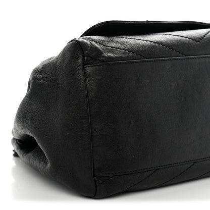 Saint Laurent Vintage Lambskin Chevron Monogram Medium Nolita Black 8 of 12