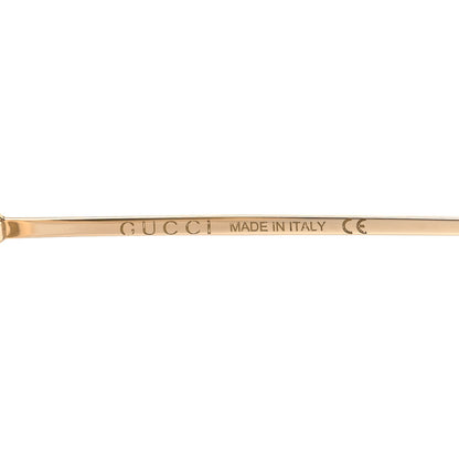 Gucci Metal Acetate Horsebit Print Round Frame Sunglasses GG0894S White Brown 5 of 9