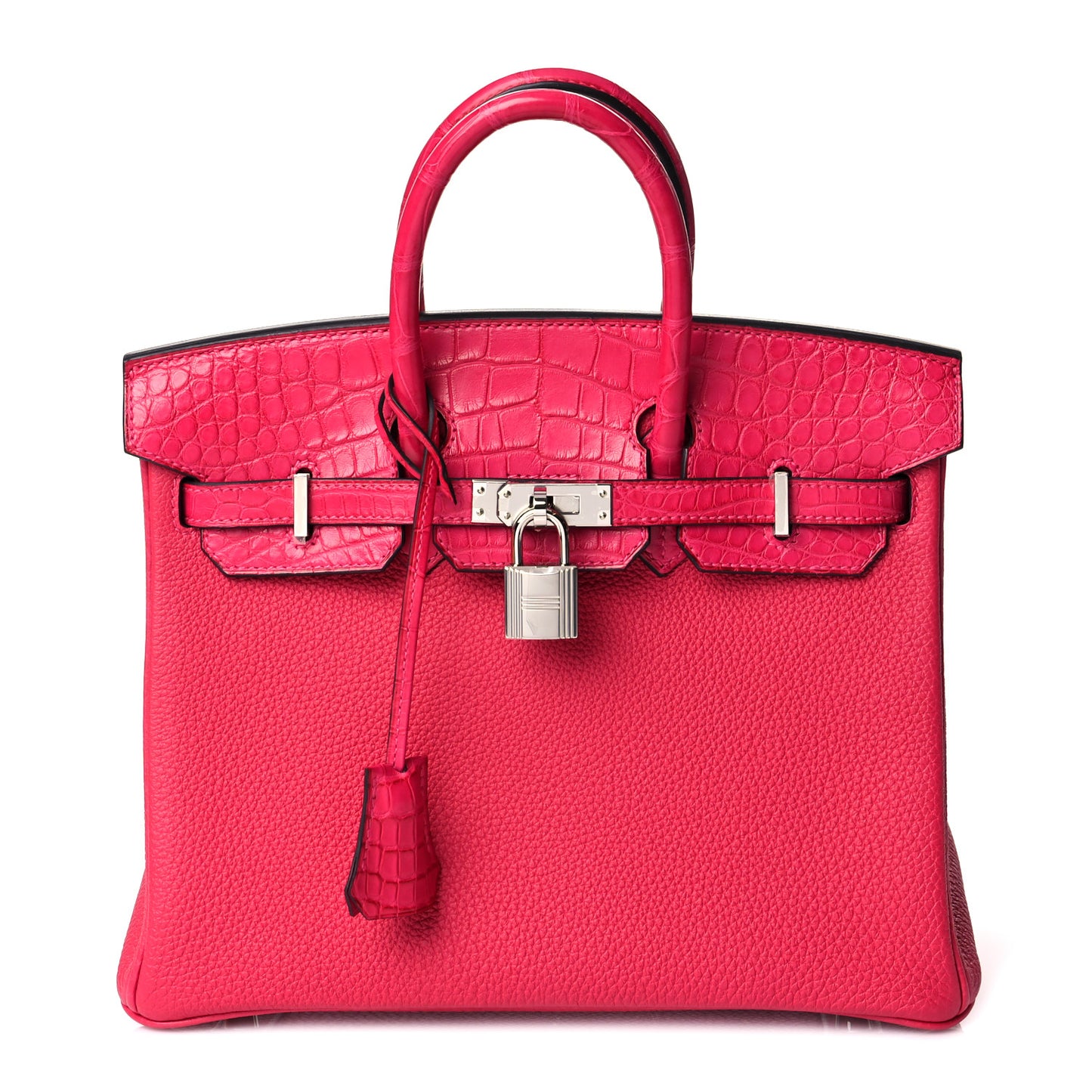 Togo Matte Alligator Birkin Touch 25 Framboise