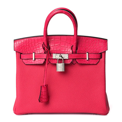 Hermes Togo Matte Alligator Birkin Touch 25 Framboise 1 of 11