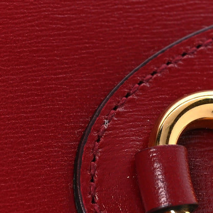 Gucci Boarded Plutone Calfskin Horsebit 1955 Wallet On Chain New Cherry Red 13 of 15