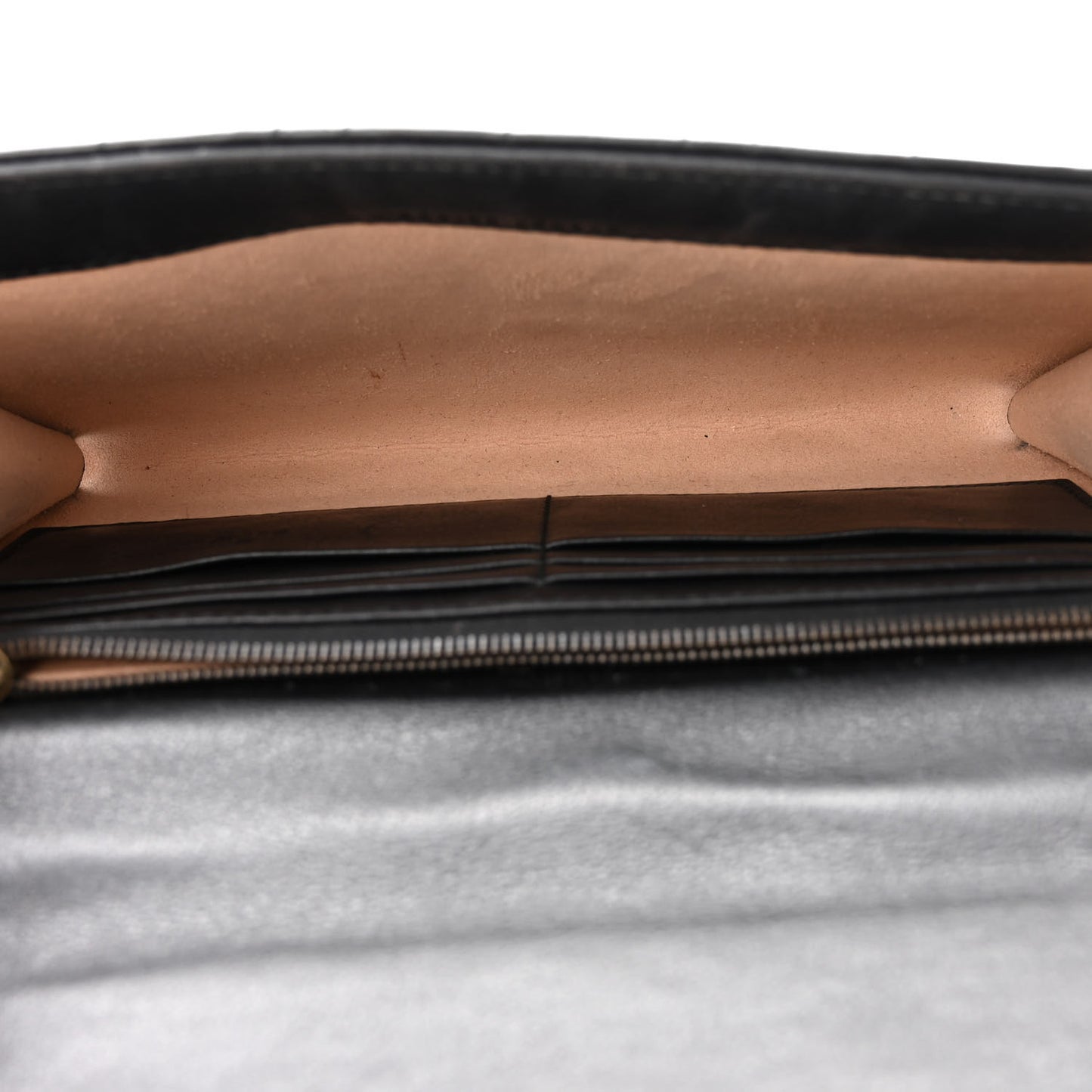 Calfskin Matelasse Mini Pearly GG Marmont Chain Wallet Black